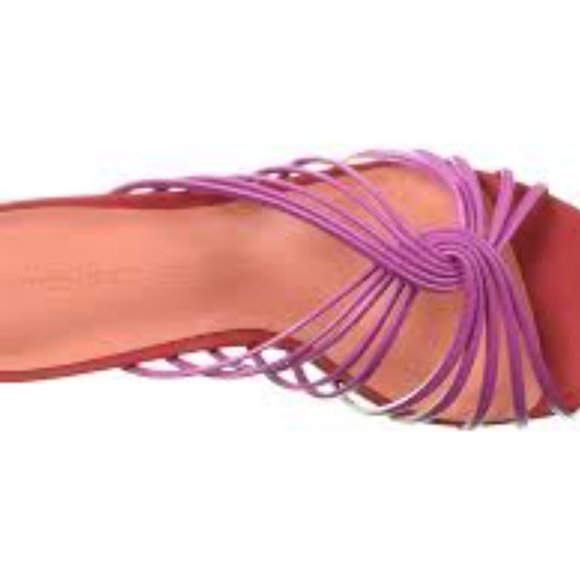 CUPCAKES & CASHMERE Pink&Red strapping sandals Sz7 - Picture 3 of 7